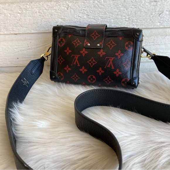 RARE | LOUIS VUITTON Monogram Petite Malle Soft MM Crossbody Handbag Red Box - Picture 14 of 16